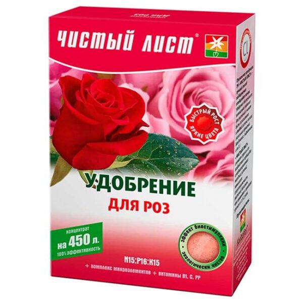 Удобрение Чистый лист для роз 300 г Удобрение Чистый лист для роз 300 г