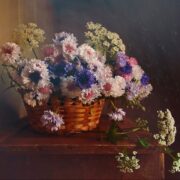 васильки в корзинке васильки в корзинке