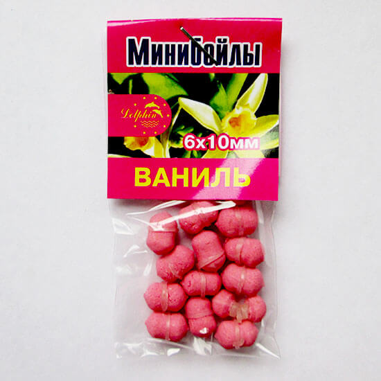 Мини-бойлы тонущие Dolphin 6X10mm Ваниль Мини-бойлы тонущие Dolphin 6X10mm Ваниль