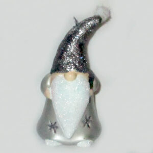 Гном Новогодний серебряный